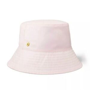 NWT Stoney Clover Lane Women’s Bucket Hat Reversible White Pink & Gold Hardware